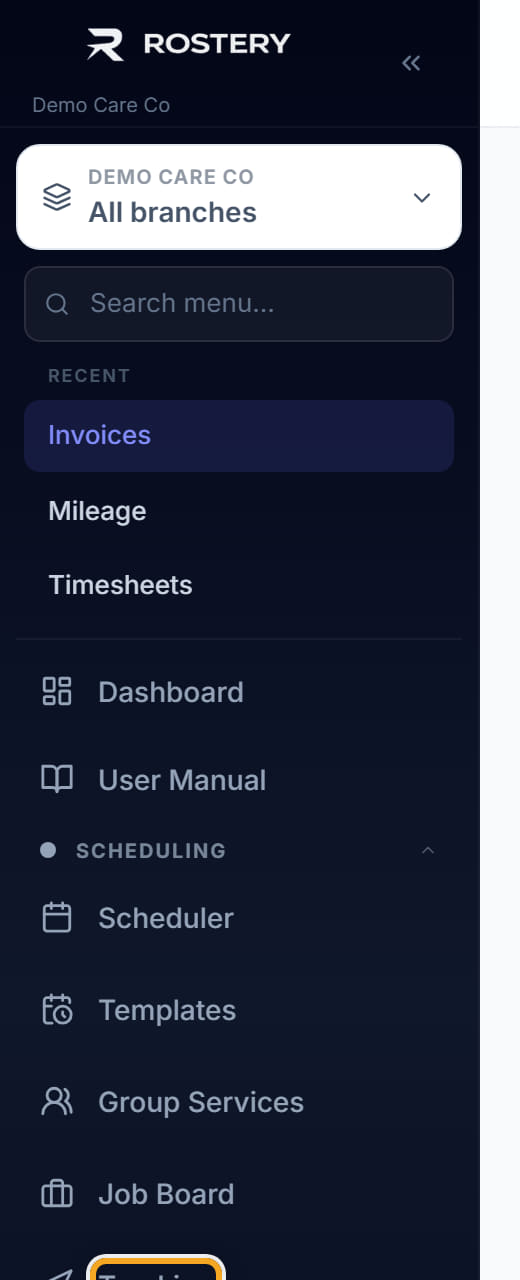 Invoices, step 3
