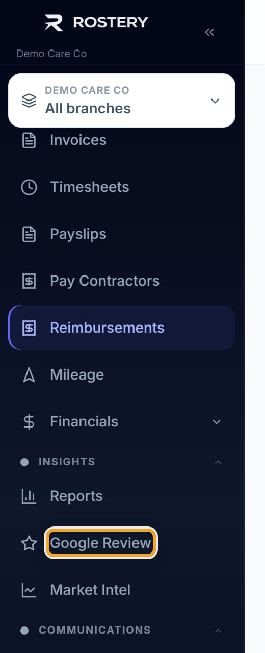 Reimbursements, step 1
