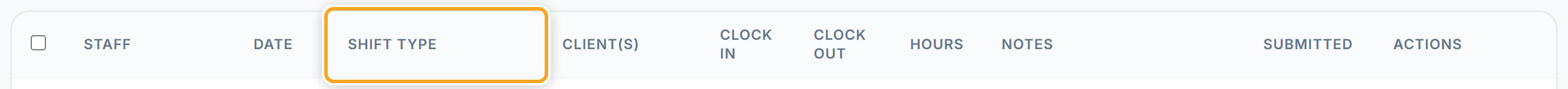 Timesheets, step 1