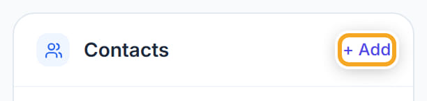 Add a contact for a participant, step 3
