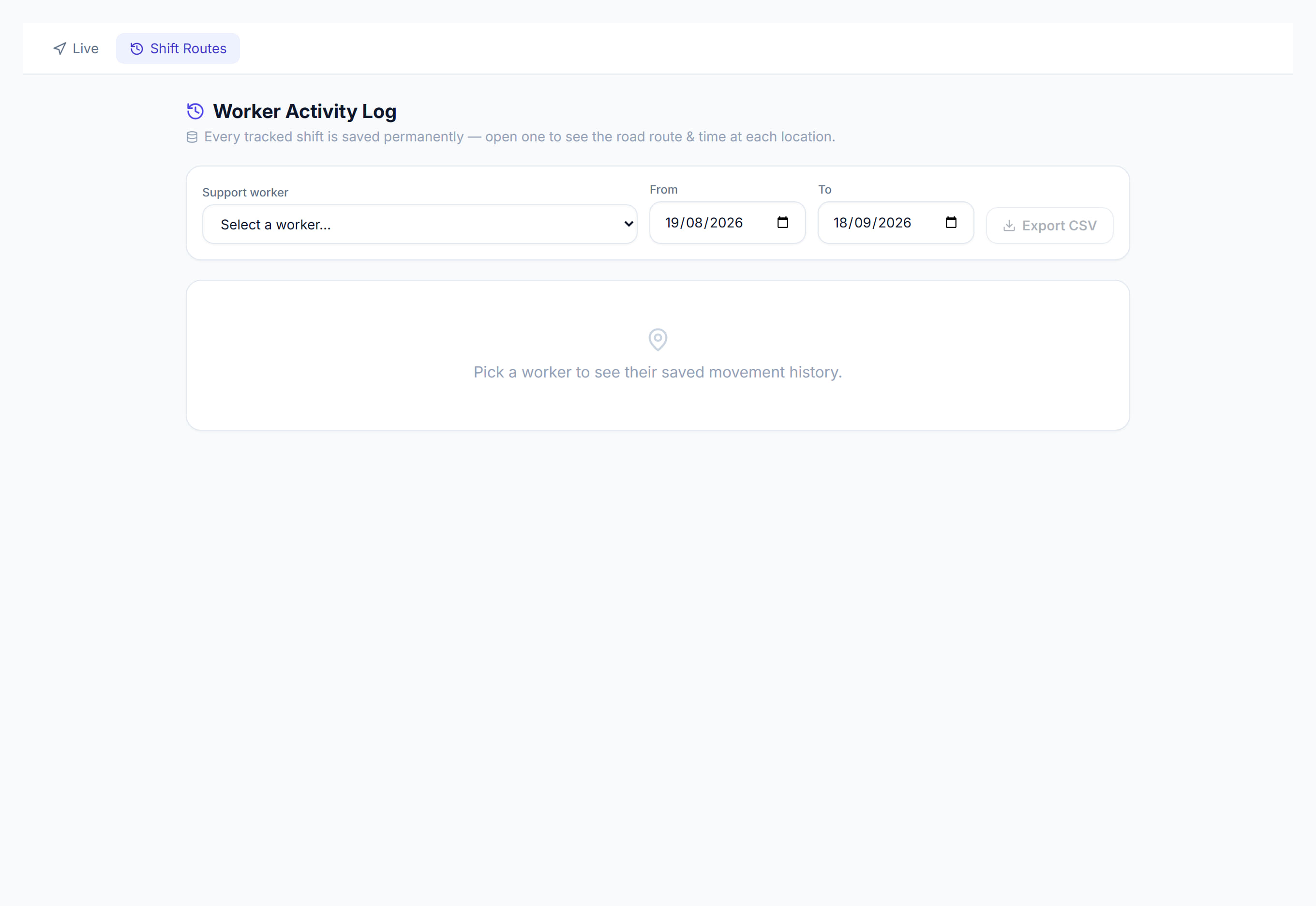 Worker Activity in Rostery