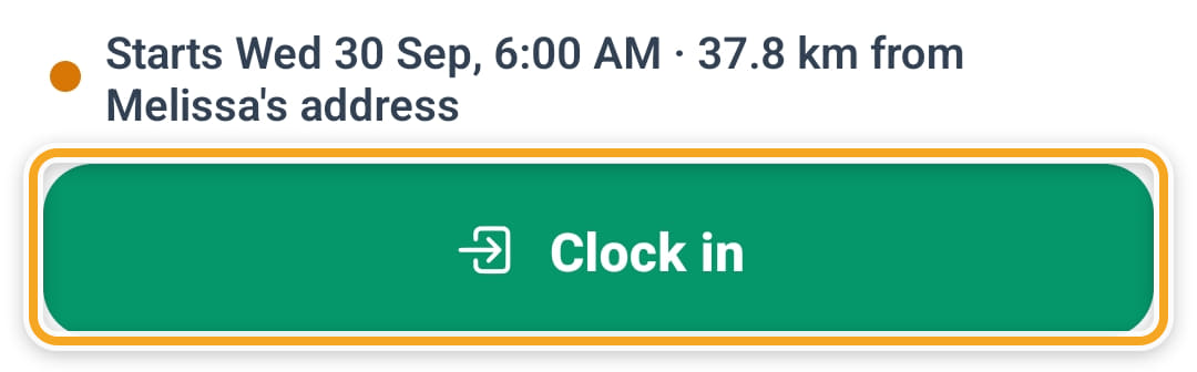 Clocking in and out, step 2