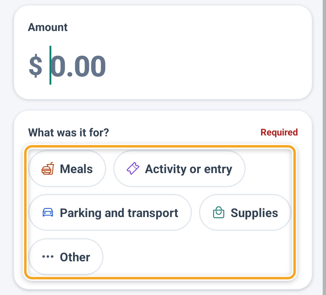 Expenses, step 2