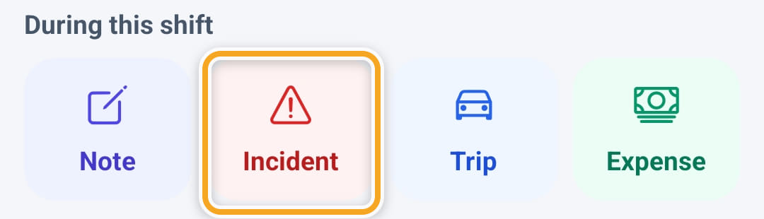 Incidents, step 1