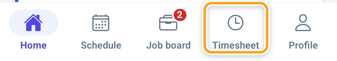 Timesheets, step 1