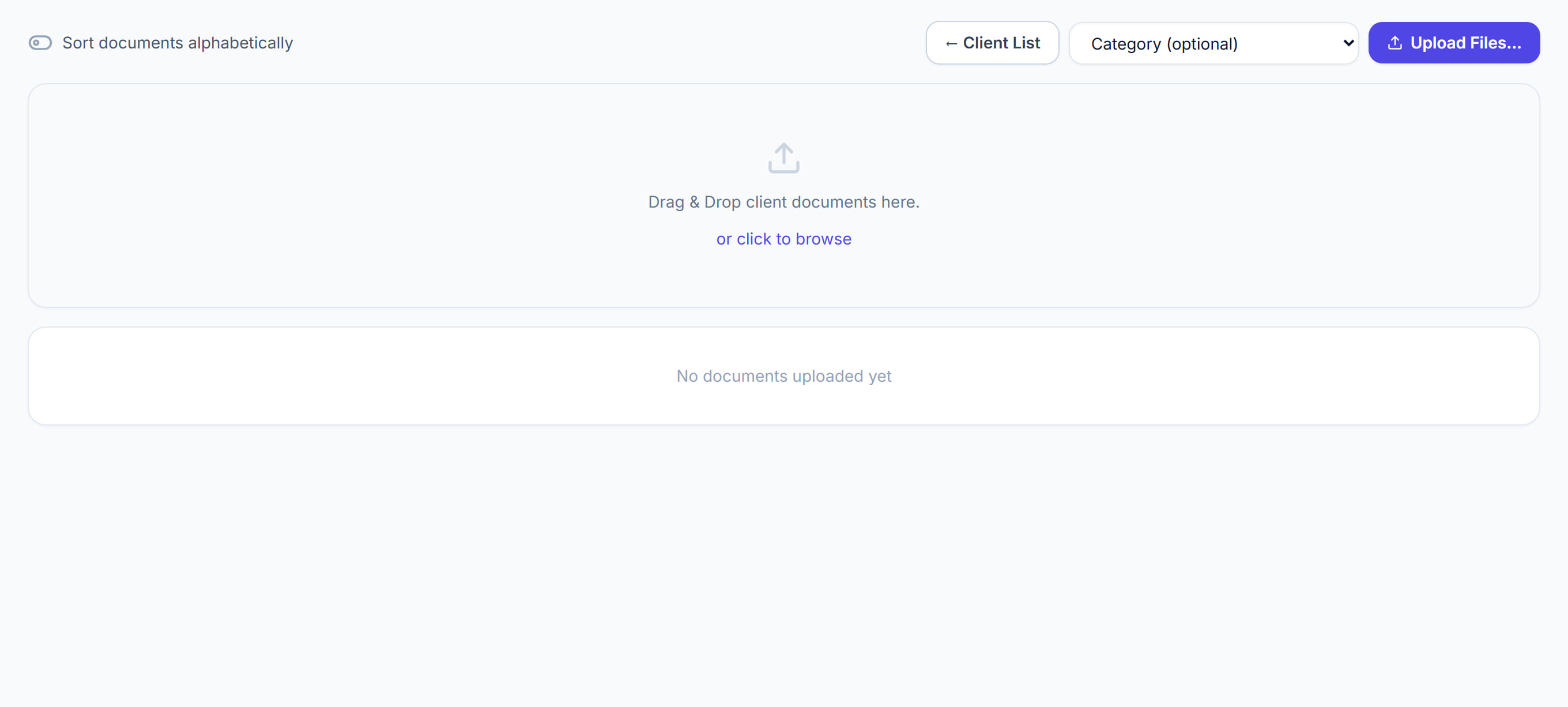 Client Documents in Rostery