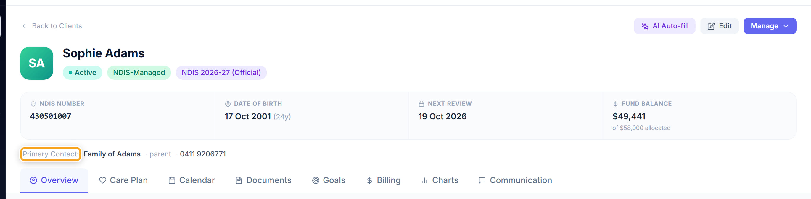 Client Overview, step 4