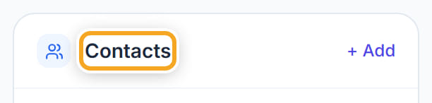 Contacts, teams and referral stakeholders, step 1