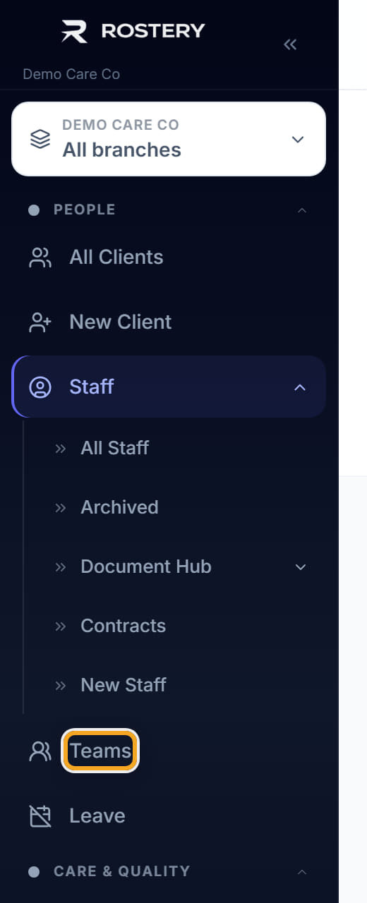 Staff Overview, step 7