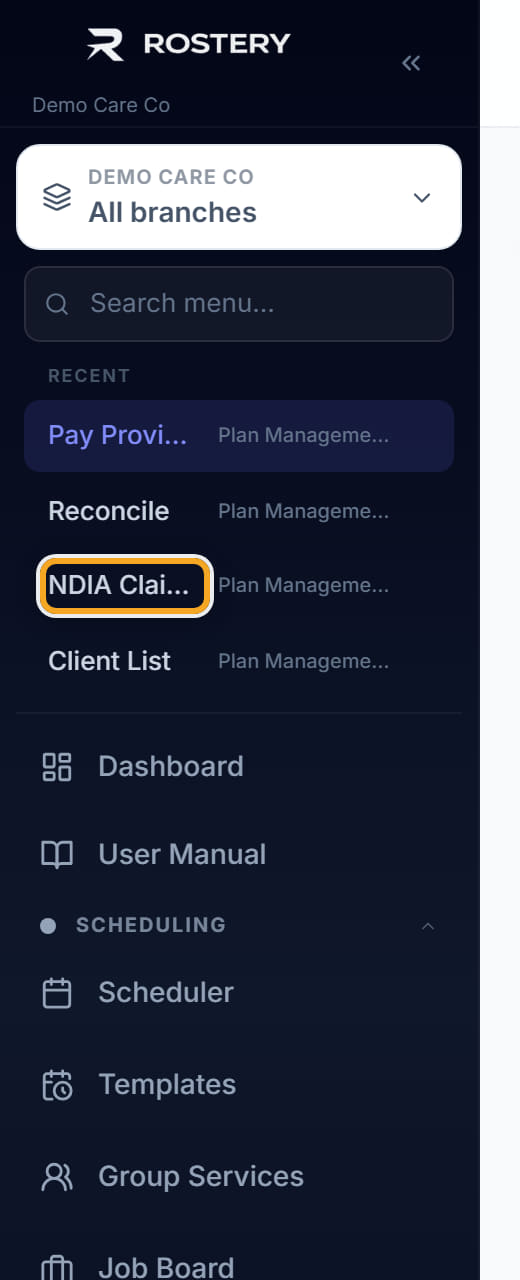 Provider Payments, step 1