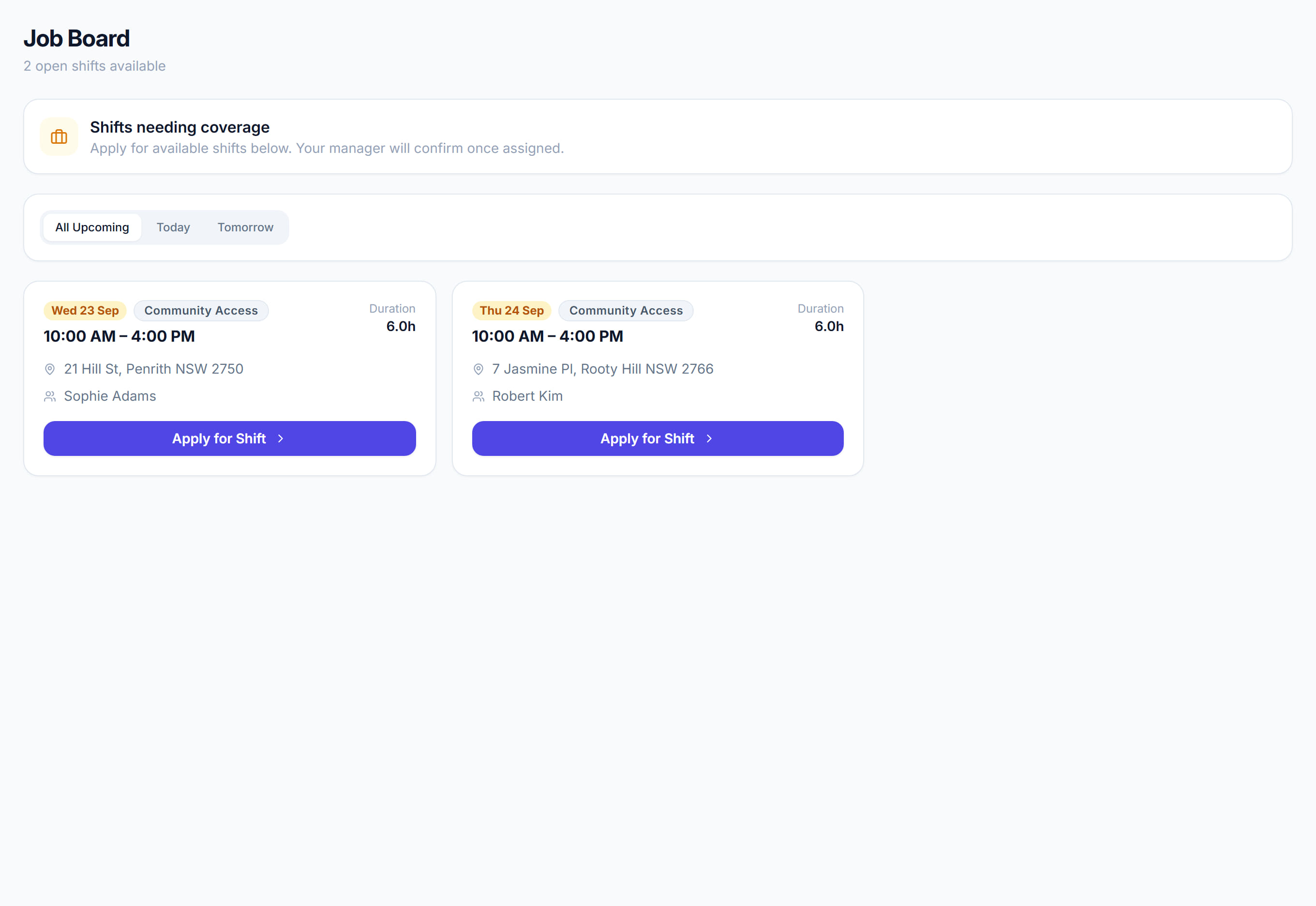 Job Board in Rostery