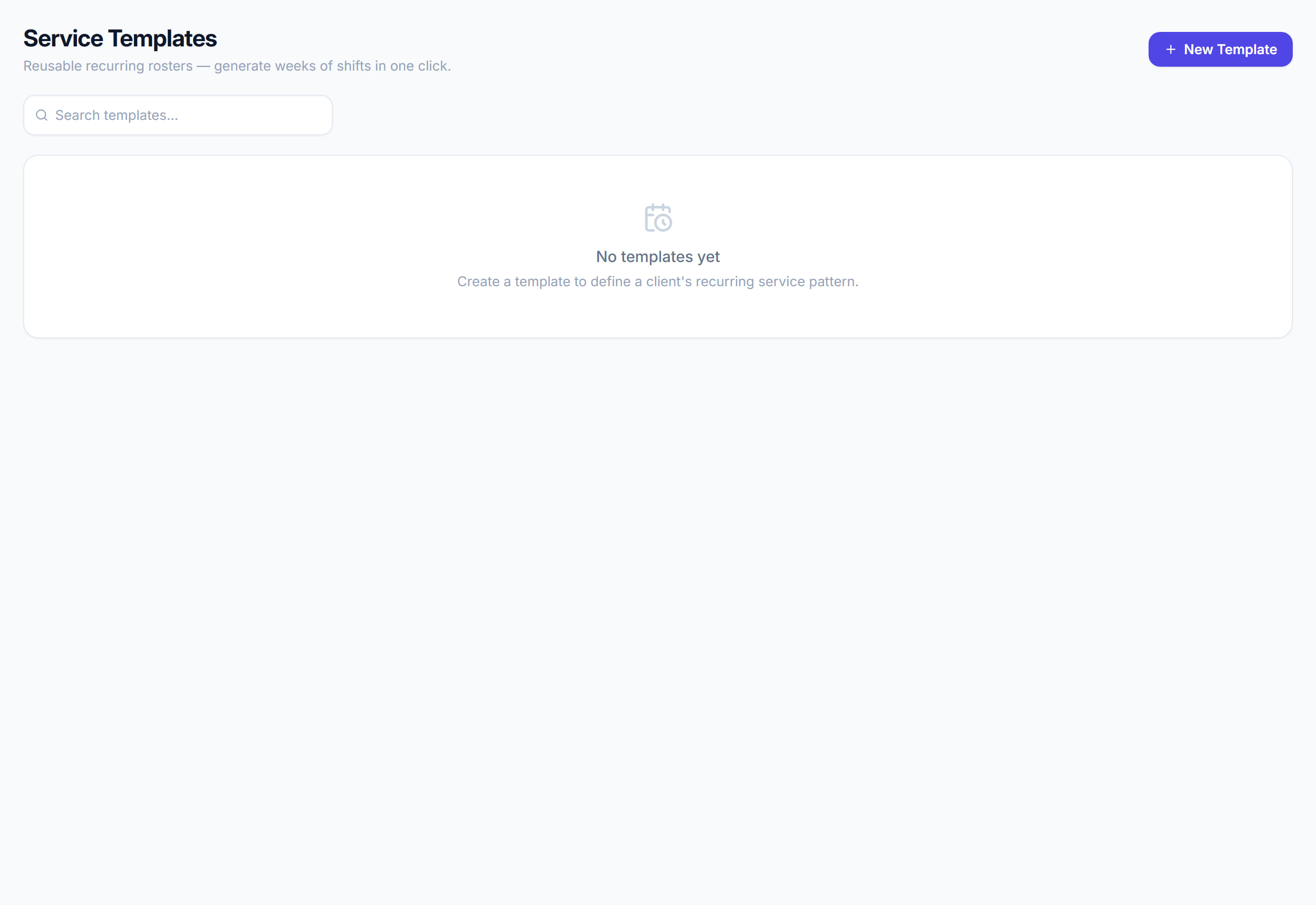 Templates in Rostery